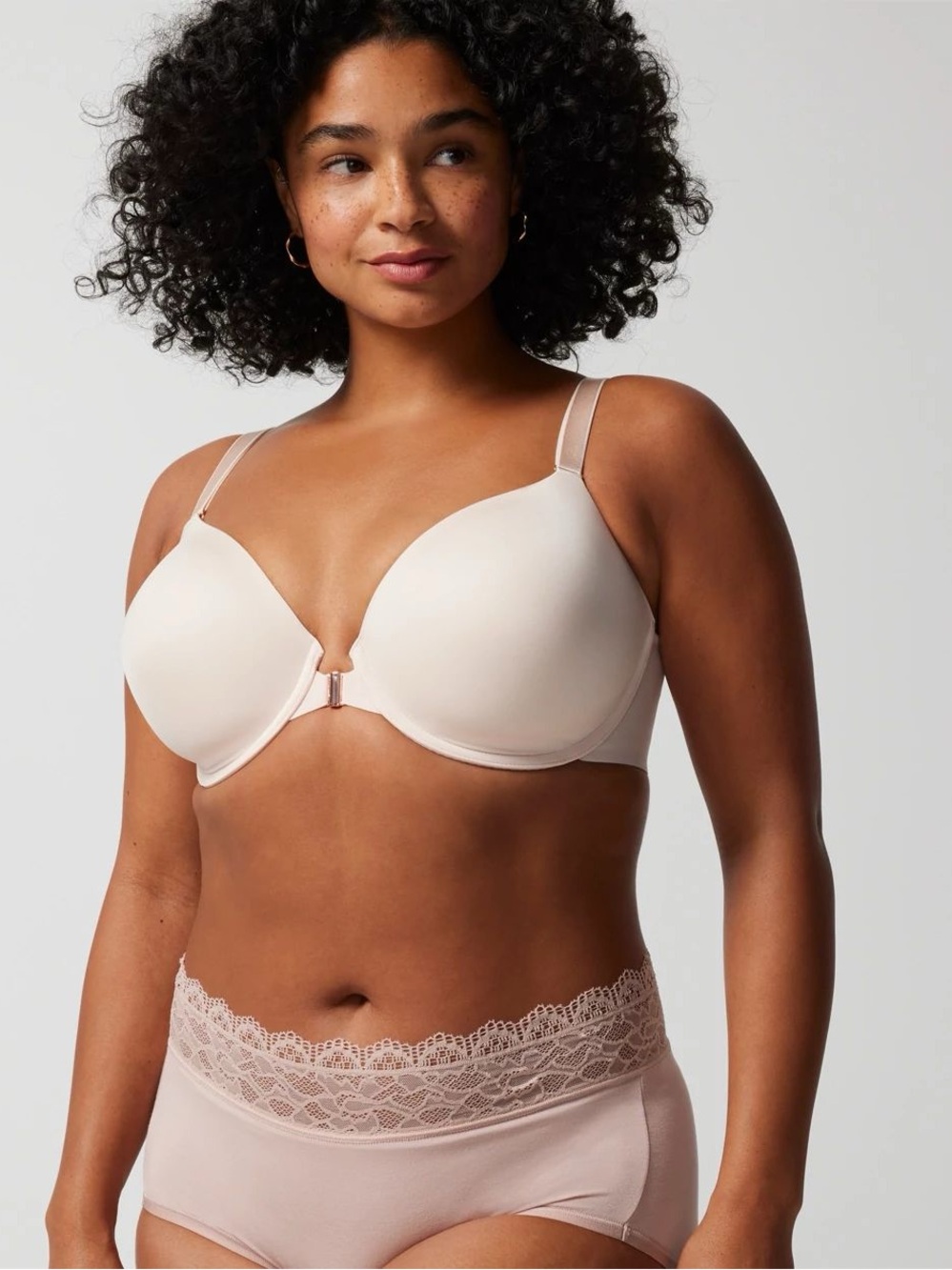 Soma Vanishing 360 Perfect Coverage Front-Close Bra Porcelain nude pink 36DD